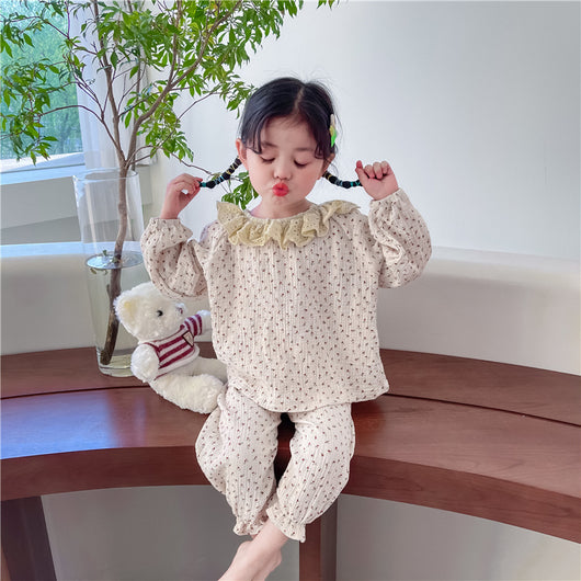 Bata de Casa Coreana Estilo Pastoral con Flores - Image 10