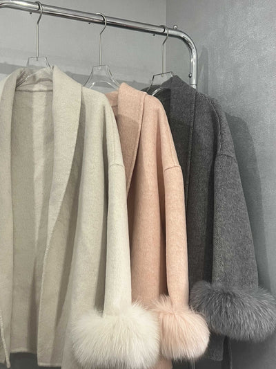 Abrigo Reversible de Lana Midi con Estilo Elegante para Mujer - Image 19
