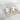 Earrings White Ceramic Flower Earhook