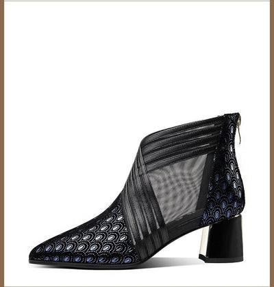 Botas de Tacón Medio con Malla Transpirable y Diseño Calado - Image 10