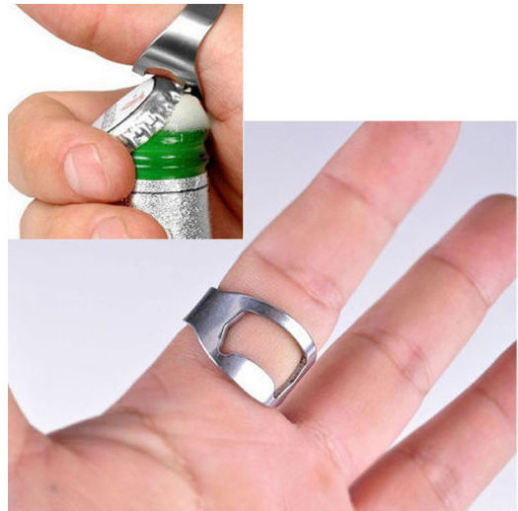 Abridor de Botellas de Cerveza en Forma de Anillo de Acero Inoxidable Cuatro Colores - Image 2
