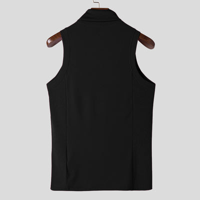 Camiseta Deportiva sin Mangas de Color Sólido para Hombre - Image 15