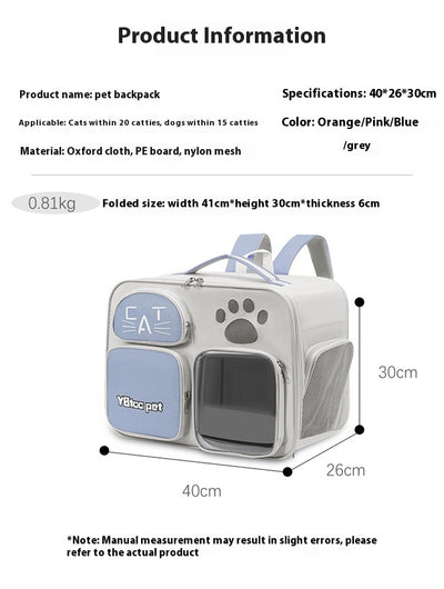 Bolsa Transportadora para Mascotas - Mochila de Viaje Portátil para Perros y Gatos - Image 9