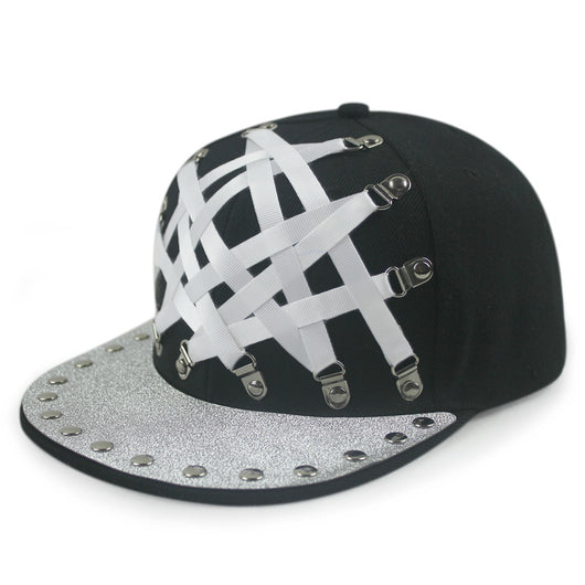 Gorra Punk Hip Hop Cuero X Cuero Visera Plana Unisex - Image 5