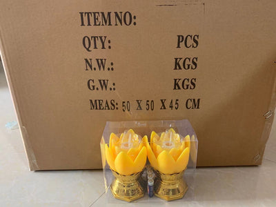 Lámpara Loto LED con Tubo de Incienso Electrónico Simulado - Image 15