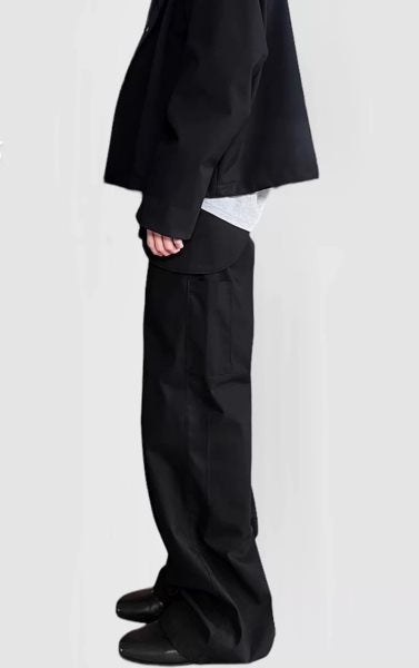 Pantalón Overol Ancho Deslavado con Bolsa Cintura Desmontable 2 en 1 - Image 19