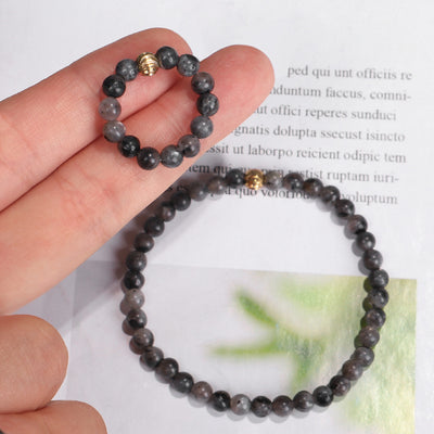 Conjunto de Pulsera y Anillo Elástico con Piedras Flash 4MM - Image 11