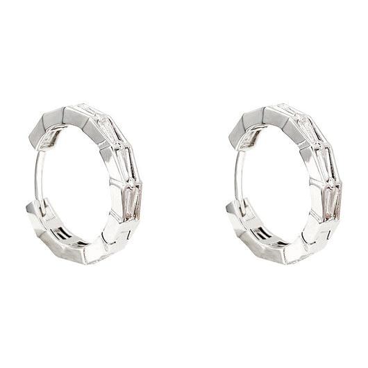 Aros de Plata Esterlina con Circonita Cúbica - Diseño Minimalista - Image 5