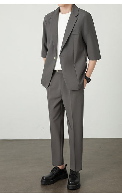 Blazer Casual de Seda de Hielo para Hombre - Ligero y Fresco para Verano - Image 19