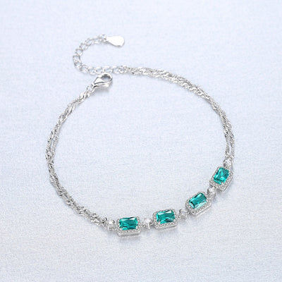 Pulsera de Plata 925 con Esmeralda para Damas - Image 2
