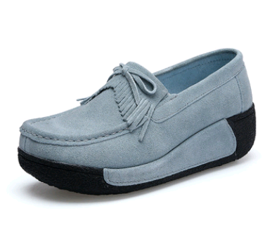 Zapatos Casuales de Cuero con Cordones y Suela Gruesa para Mujer - Image 25