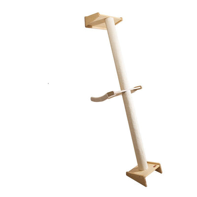 Árbol Rascador de Madera Maciza para Gatos con Bandeja y Estantes - Image 22