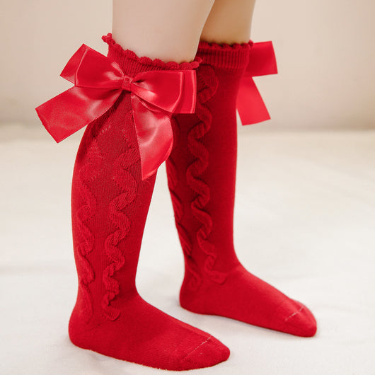 Calcetines Princesa con Moño Doble para Bebé 0-3 Años - Image 19