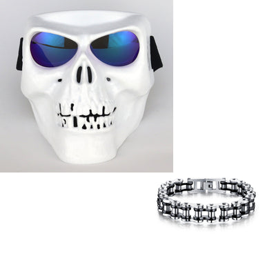 Máscara Cráneo para Motociclista con Gafas Integradas - Image 11