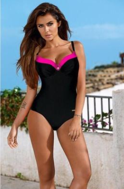 Traje de Baño Enterizo Liso con Soporte Reforzado y Efecto Reductor - Image 6