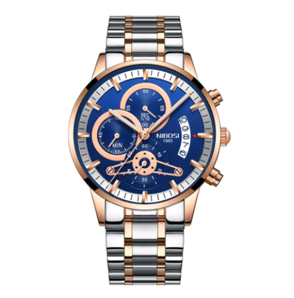 Reloj de Acero Inoxidable para Hombre - Sumergible con Cristal Luminoso