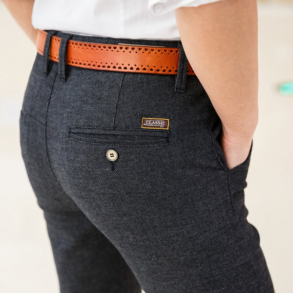 Pantalones Casuales de Algodón y Lino para Hombre - Estilo Business Otoño