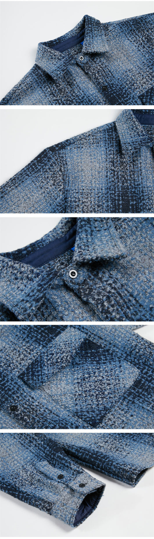 Camisa Cuadriculada Holgada para Hombre - Chaqueta Casual Talla Grande - Image 11