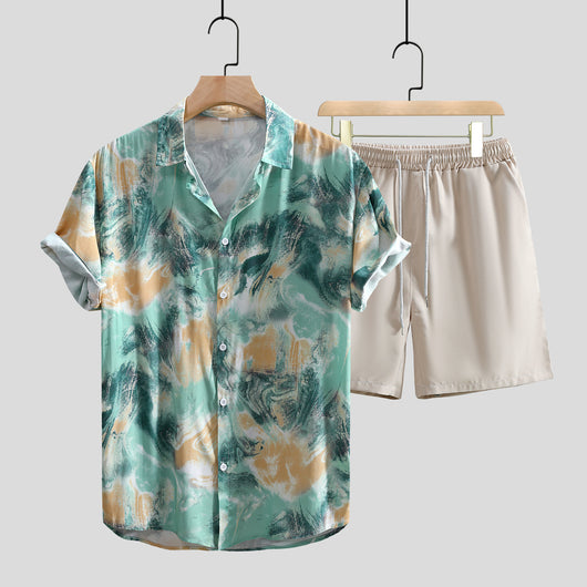Camisa Casual Estampada de Manga Corta para Hombre - Image 14
