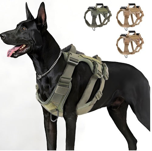 Arnés Táctico Reflectante Antiescapes para Perros Medianos y Grandes