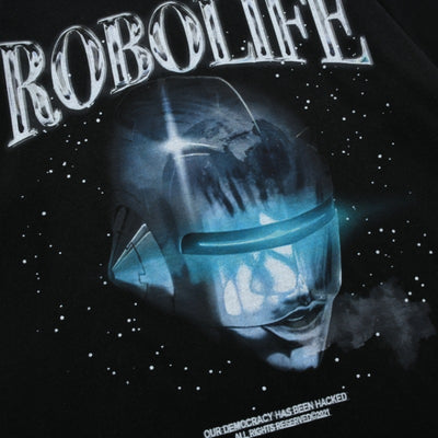 Camiseta Suelta Retro Estampado Alien Estilo Urbano para Hombre - Image 4