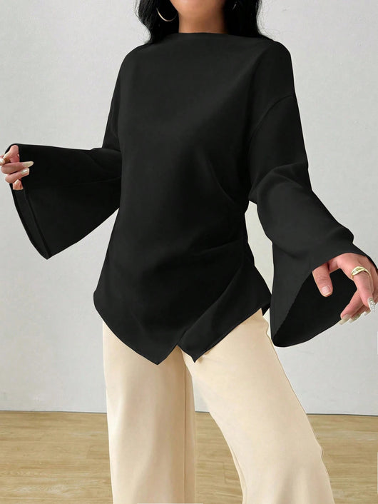 Blusa Larga con Dobladillo Irregular para Mujer - Image 11