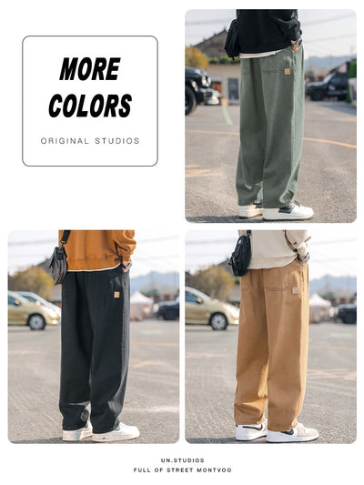 Pantalones Cargo Sueltos para Hombre Rectos Casuales - Image 3