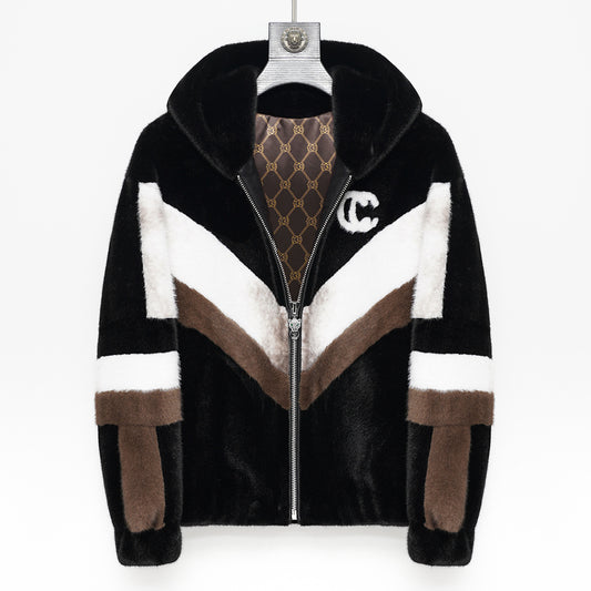 Chaqueta Impermeable con Capucha de Cuero Sintético Premium - Image 2