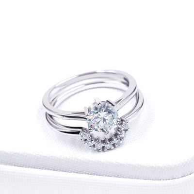 Anillo de Moissanita Doble Diseño Exclusivo para Mujer - Image 10