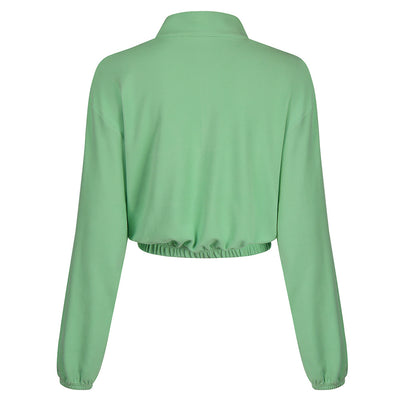 Conjunto de Dos Piezas con Cuello de Pie y Costuras en Contraste - Image 2