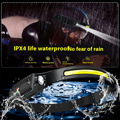 Linterna Frontal LED Recargable USB-C con Sensor de Movimiento - Eco Friendly para Pesca y Running - Image 8