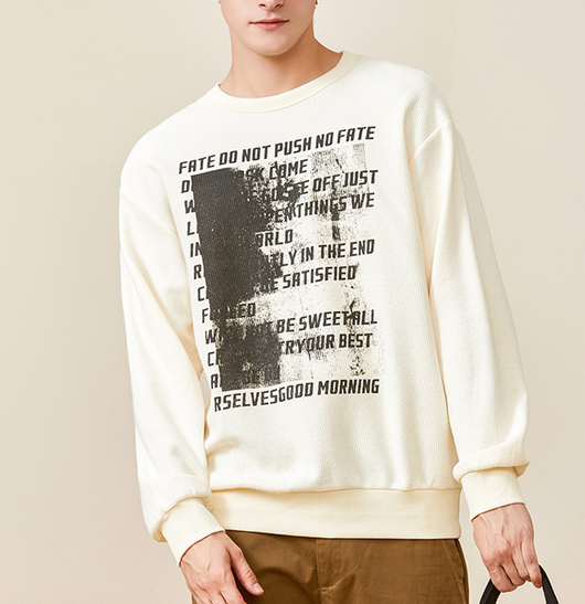 Playera de Manga Larga Estilo Americano Clásico para Hombre