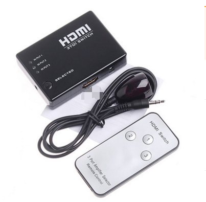 Switch Conmutador HDMI 3 Puertos 1080p con Control Remoto IR RobotSky