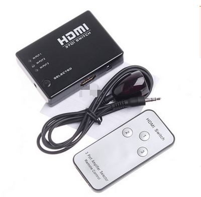 Switch Conmutador HDMI 3 Puertos 1080p con Control Remoto IR RobotSky
