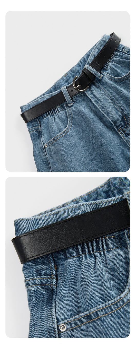 Shorts de Mezclilla Cintura Alta con Efecto Rizado - Image 13