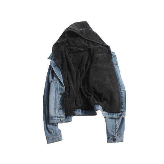 Chaqueta Denim Reversible Batik para Parejas - Estilo BF Cálido - Image 5
