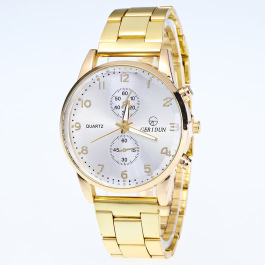 Reloj de Pulsera Dorado con Correa Dual y Movimiento de Cuarzo - Image 10