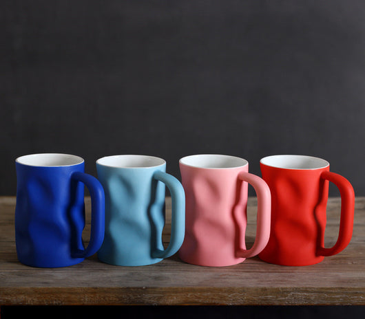 Taza Azul Klein Grande de Cerámica Maciza - Capacidad Amplia - Image 12