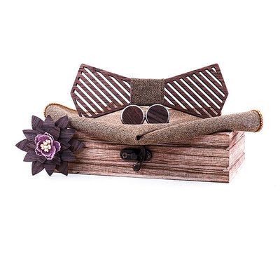 Corbata de Moño de Madera Maciza Estilo Europeo y Americano - Image 21