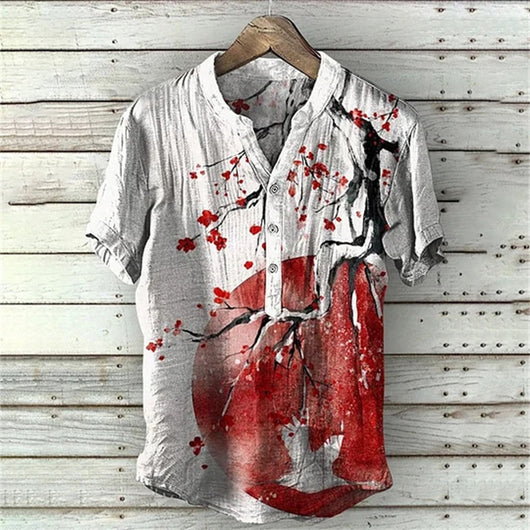 Camisa de Manga Larga con Estampado 3D de Rayas para Hombre - Image 11
