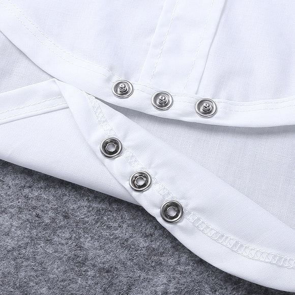 Conjunto Infantil: Camisa Blanca y Overol de Tirantes
