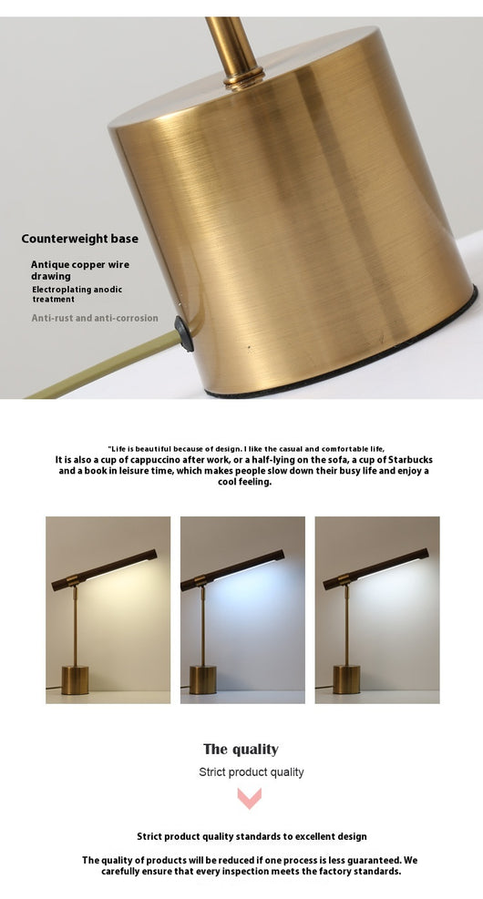 Lámpara de Escritorio Nórdica con Textura de Madera - Image 9