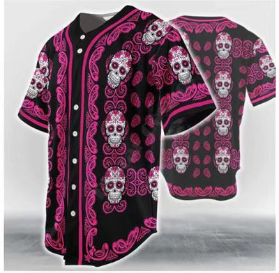 Cardigan Estampado con Botones y Manga Corta Unisex - Image 6