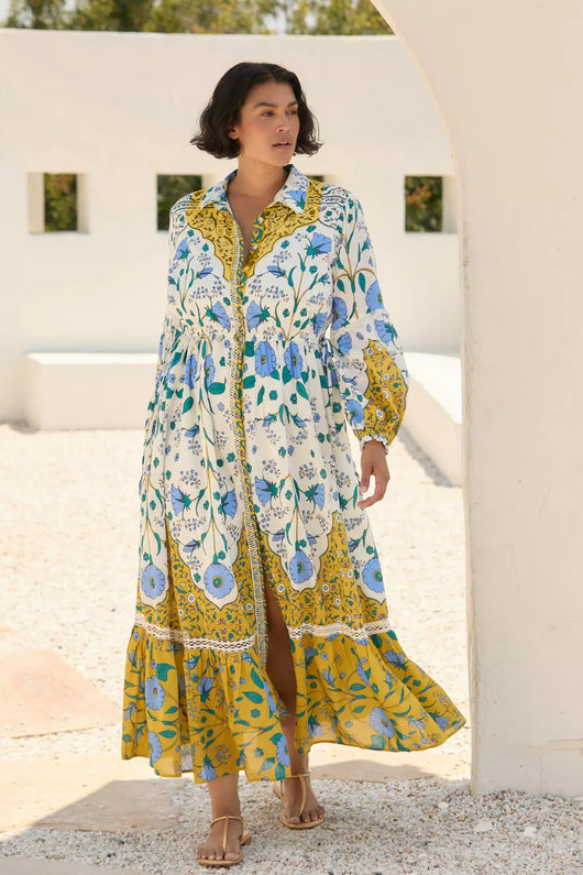 Vestido Camisero Floral de Manga Larga para Mujer - Image 10