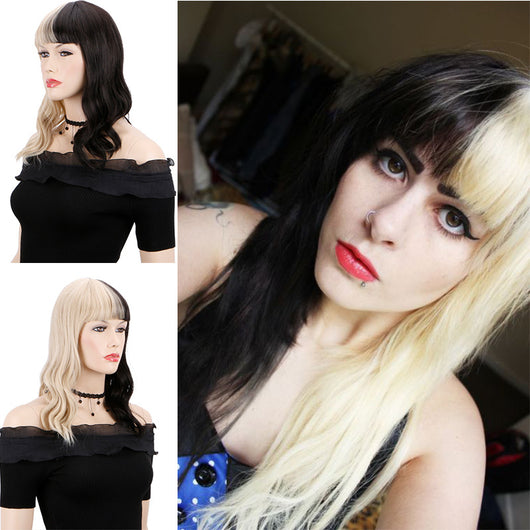 Extensiones de Cabello Liso y Ondulado en Blanco y Negro - Image 3