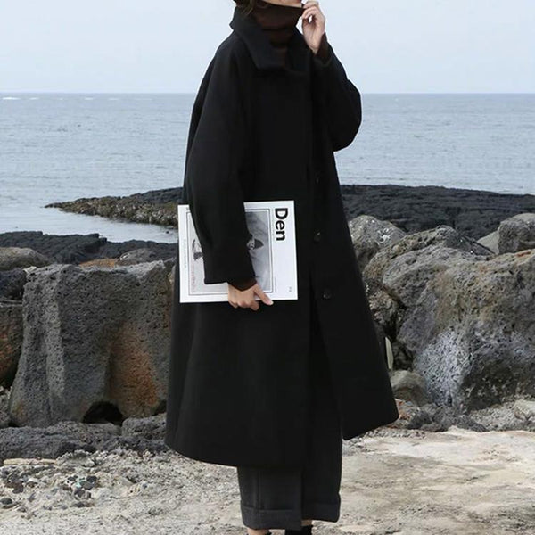 Abrigo de Lana Midi para Mujer - Otoño e Invierno