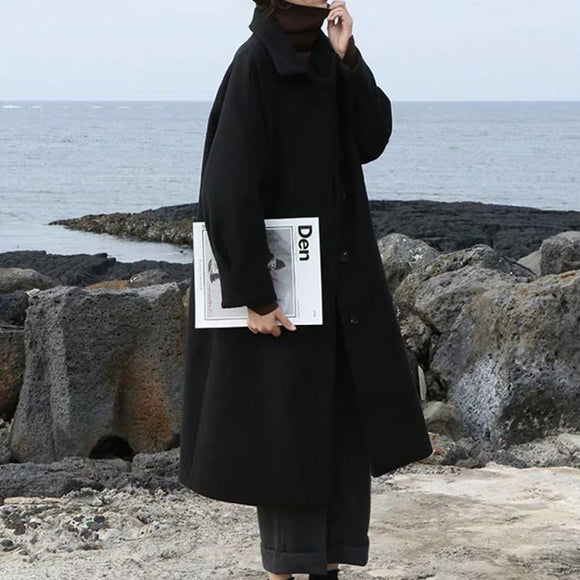 Abrigo de Lana Midi para Mujer - Otoño e Invierno