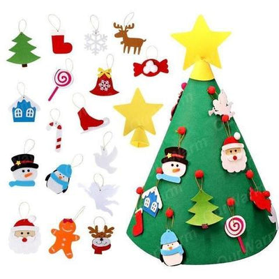 Árbol de Navidad 3D en Fieltro - Puzzle Infantil DIY Hecho a Mano - Image 8