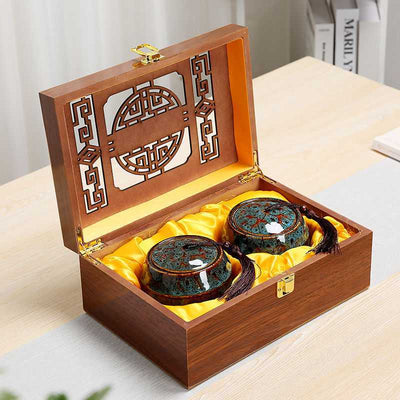 Recipiente de Té en Cerámica Artesanal con Caja de Madera - Image 7