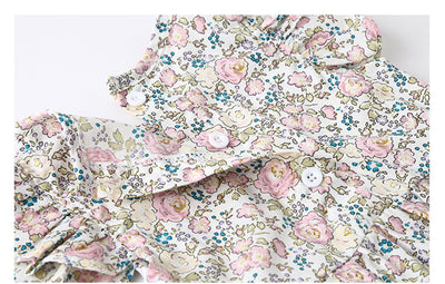 Pelele de Algodón Floral para Bebé - Diseño Pastoral Adorable - Image 9